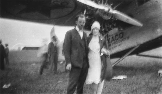 Melving & Cleo Aavang Sometime During the 1928 Ford Reliability Tour, Location Unknown (Source: Aavang)