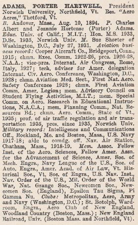 Who's Who in Aviation, 1942 (Source: Webmaster)