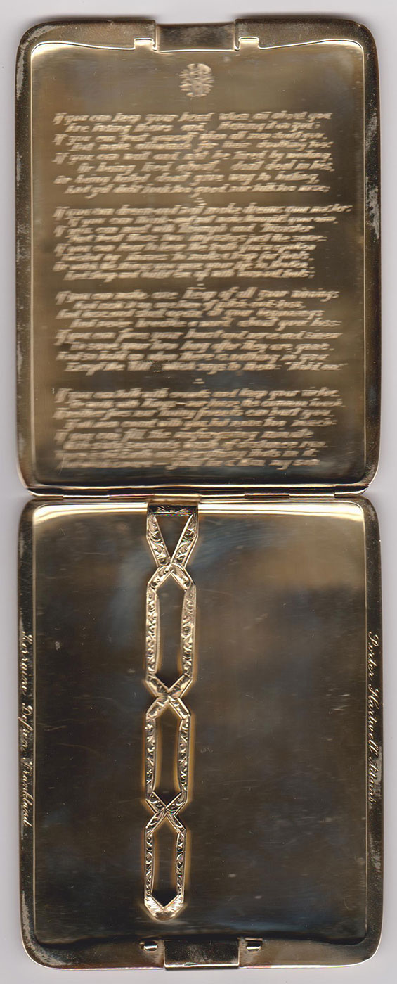 Porter Adams, Presentation Cigarette Case, Date Unknown (Source: Site Visitor) 