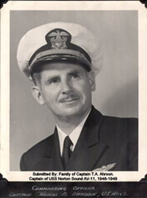 T.A. Ahroon, U.S.S. Norton Sound, Ca. 1948 (Source: Ahroon via Woodling)