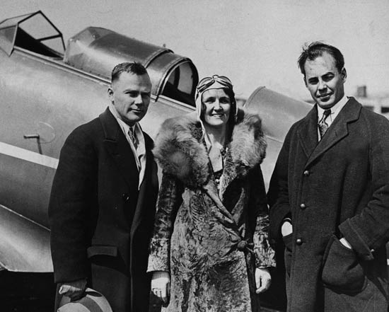 E.E. Aldrin (L) With Ruth Nichols and Vance Breese