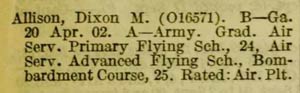 Army Register, 1929 (Source: Woodling)
