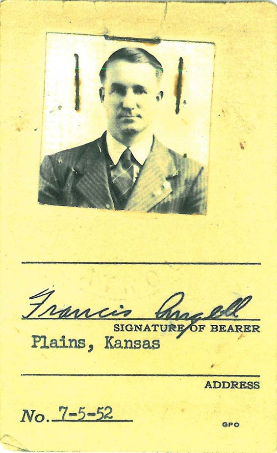 Civil Air Patrol ID Badge, July 5, 1952 (Source: Angell Family)