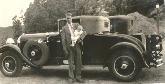 Auburn Convertible Coupe Given To Francis By His Dad In 1927 (Source: Angell Family)