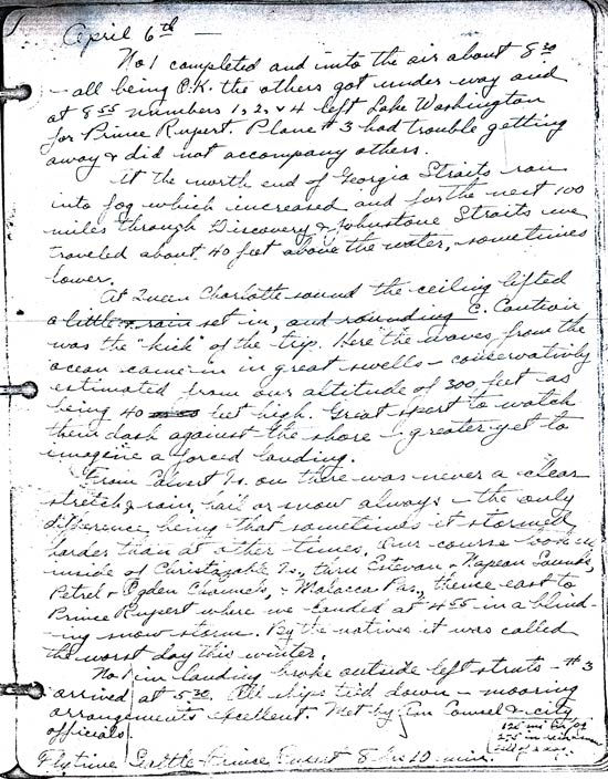 Leslie Arnold Diary Page 1
