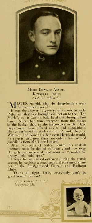 M.E. Arnold, U.S.N.A. Yearbook, 1923 (Source: Woodling)