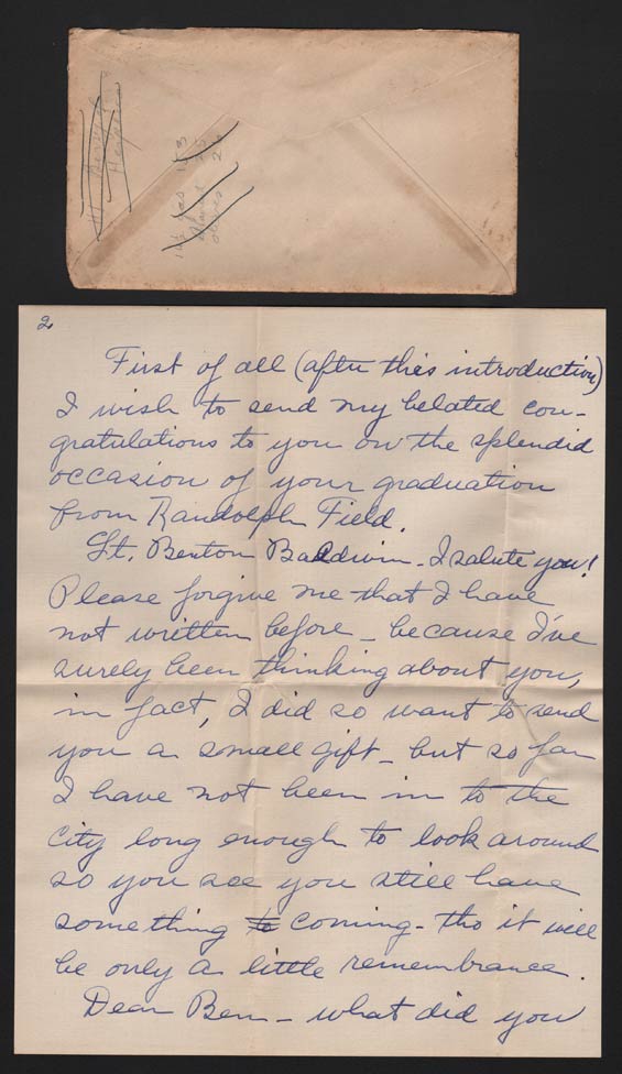 Hilda Thomas Letter to Benton Baldwin, February 4, 1934 (Source: Denault)