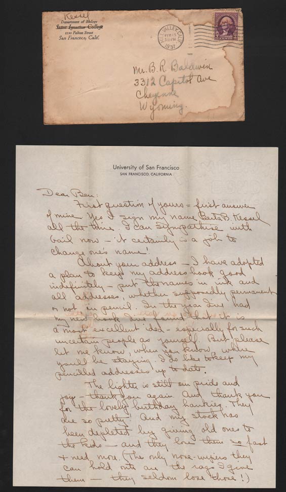 Letter, February 13, 1937 (Source: Denault)