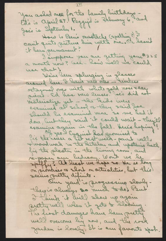 Letter, Berta & Ed, May 19, 1937 (Source: Denault)