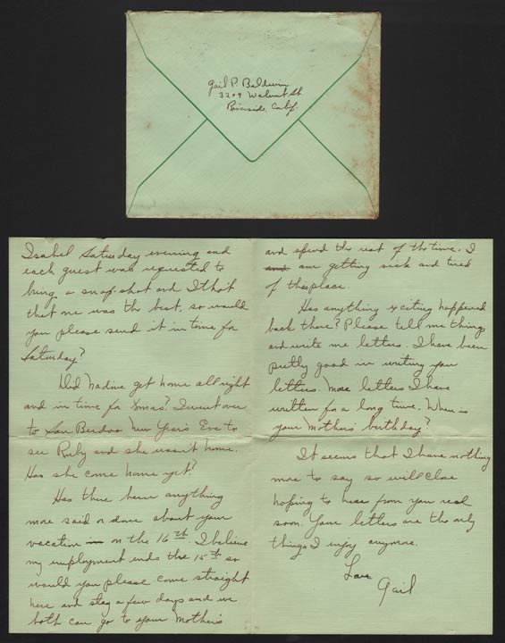 Letter from Wife Gail, January 2, 1938 (Source: Denault)