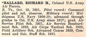 Richard Ballard, Vitae Through 1942 (Source:Link) 