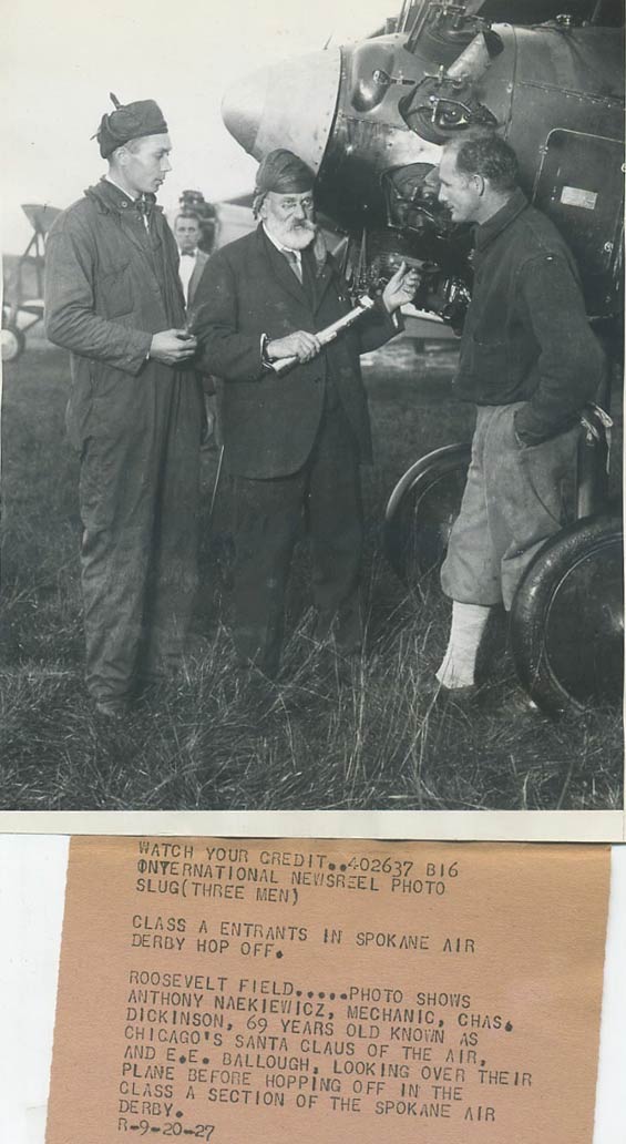 Mechanic, Charles Dickinson, E.E. Ballough, September 20, 1927 (Source: Braunlich)