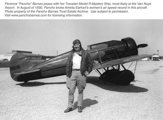Pancho Barnes and Her Travel Air "Mystery Ship" (Source: Public Domain) 