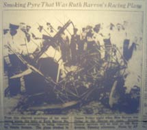 Ruth Barron's Wrecked Monocoupe, July, 1936 (Source: Benjamin)