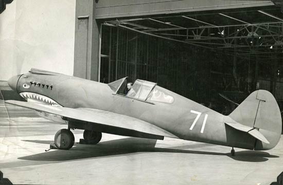 Ace Bragunier in Curtiss P-40