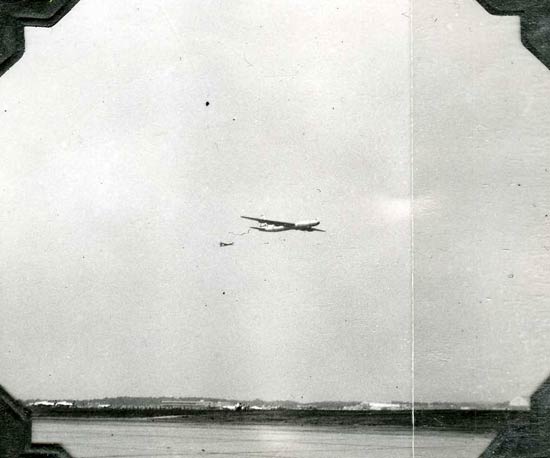 B-36 With F-80 in Formation
