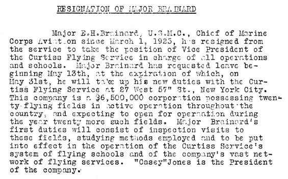 Bureau of Aeronatics Newsletter, May 15, 1929 (Source: Webmaster)