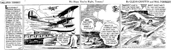 Tailspin Tommy Comic Strip, Cameron Briggs (Source: Woodling)