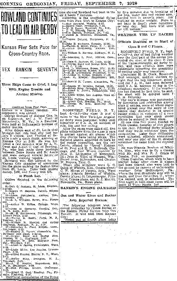 The Morning Oregonian, September 7, 1928 (Source: Woodling)