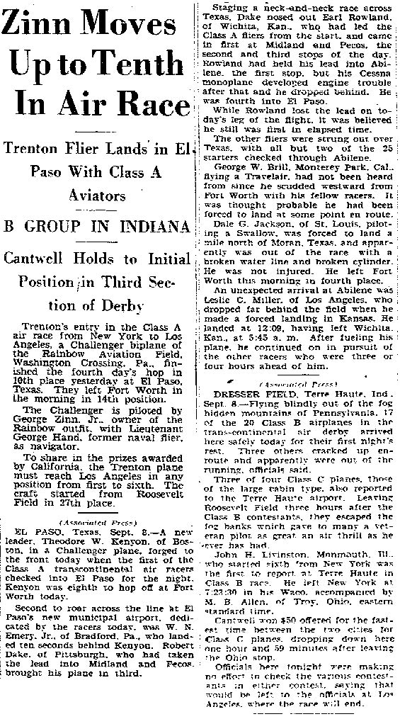 Trenton (NJ) Sunday Times-Advertiser, September 9, 1928 (Source: Woodling)