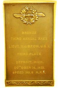 1922 Pulitzer Bronze Won By H.J. Brow (Source: NNAH)