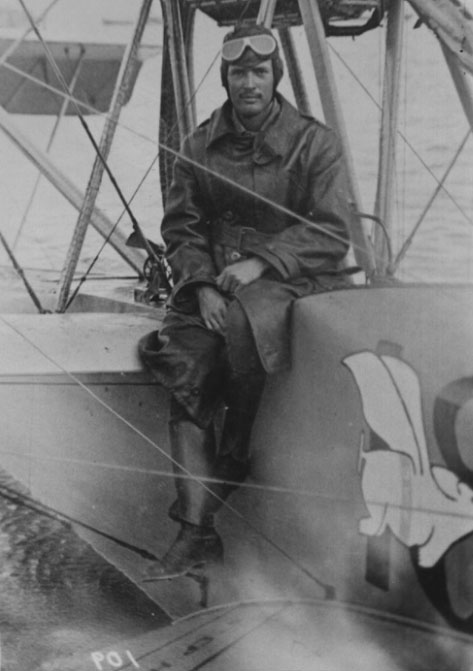 H.J. Brow Seated on a Seaplane, Date & Location Unknown (Source: SDAM)