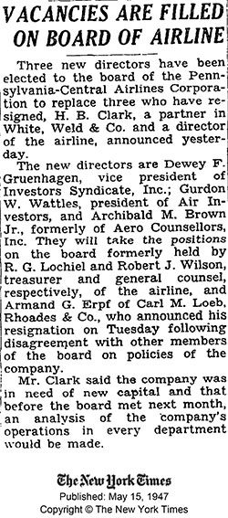 The New York Times, May 15, 1947 (Source: NYT)