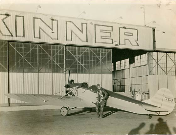 Lee Brusse, Kinner Aircraft, April 15, 1932 (Source: Underwood)