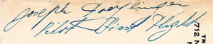 Pilot Signature, March 2, 1933