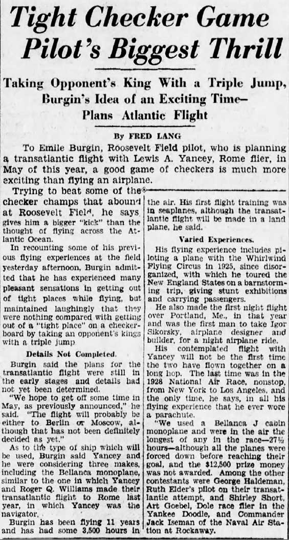 Brooklyn Daily Eagle (NY), January 20, 1930 (Source: newspapers.com)