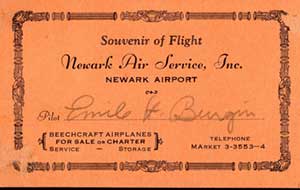 E.H. Burgin Flight Souvenir, Date Unknown (Source: Site Visitor)