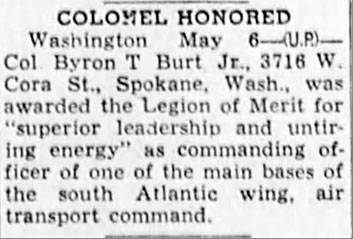 Medford Mail Tribune, May 7, 1944 (Source: newspapers.com)