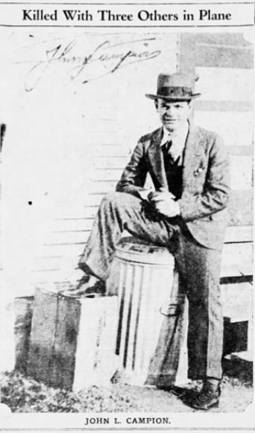 John L. Campion, St. Louis Dispatch (MO), March 25, 1929 (Source: Woodling) 
