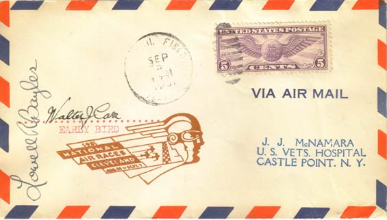 1931 National Air Races  U.S. Postal Cachet, September, 1931 (Source: Staines)