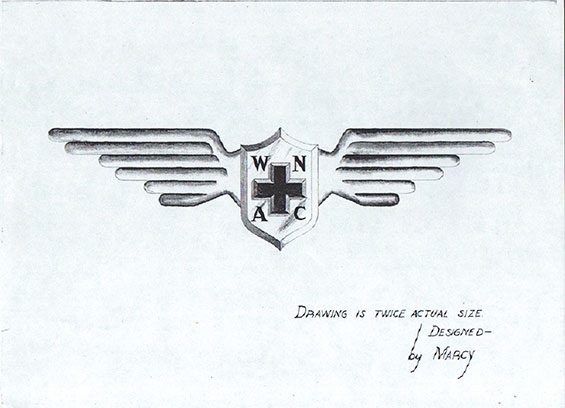 Women's National Air Corps Wings Design, 1935 (Source: NASM)