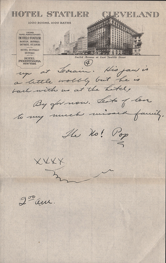 Emile Chourré, Letter to Family, Page 4, August 26, 1929 (Source: GL)