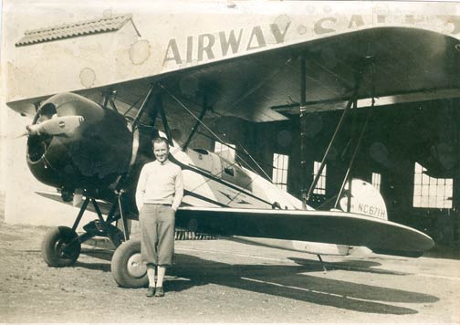 E.B. Christopher and Travel Air NC671H, Ca. 1931 (Source: Web) 