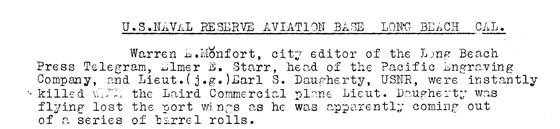 Bureau of Aeronautics Newsletter, January 9, 1929 (Source: Webmaster)