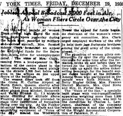 New York Times, December 19, 1930