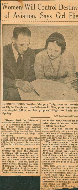 Margery Doig, Trans_Atlantic Plans, February 1,1932