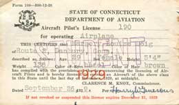 Margery Doig, State of Connecticut Pilot License