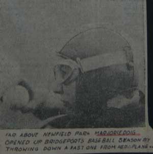 "Threw Baseballs For Eastern League Opening", Bridgeport, CT, April, 1930