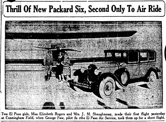 Plane, Packard, Pilot  and Passengers, November 13, 1927