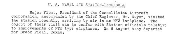 Bureau of Aeronautics Newsletter, August 22, 1928 (Source: Webmaster)
