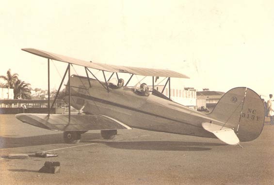 John Fornasero in Front Cockpit of Great Lakes NC313Y, 1930 (Source: Comer) 