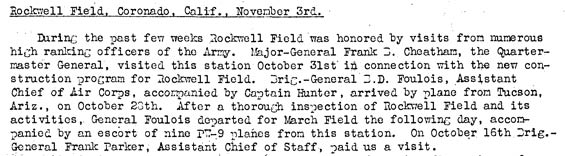 Air Corps Newsletter, November 24, 1928 (Source: Web)