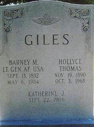 B.M. Giles Grave Marker, 1984 (Source: findagrave.com)