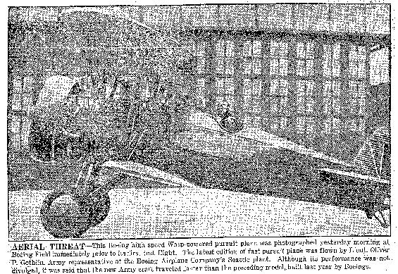 Gothlin at Boeing, Seattle Daily Times, September 6, 1930 (Source: Woodling)