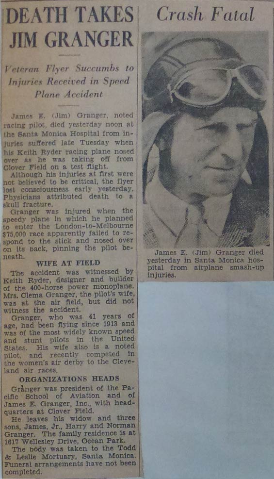 Undated & Unsourced News Article, Ca. October, 1934 (Source: NASM)