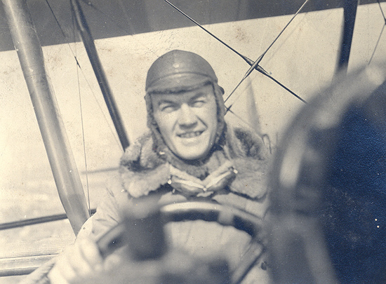 E.E. Harmon in Cockpit of Unidentified Bomber, Date/Location Unknown
